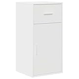vidaXL Armario Blanco Minimalista con Cajón y Puerta para Cocina, Buffet