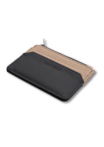 Image of OBLIK Crust Cardholder | Rubberised Waterproof Fabric | Minimal Monogramming | 4 Card Slots & 1 Zipper Pocket