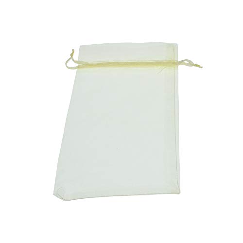 Lautechco 100Pcs Organza Bags - 8x12 inches Beige Mesh Drawstring Gift Bags for Christmas by Lautechco - Image 6