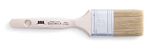 PENNELLIFICIO 2000 | Pennello Pittura Professionale con Ghiera Inox, Pennellessa Uso Universale, per Tutti i Tipi di Smalti e Vernici, Muri, Pareti, Legno, Ringhiere, Ghiera 50 mm – Made in Italy