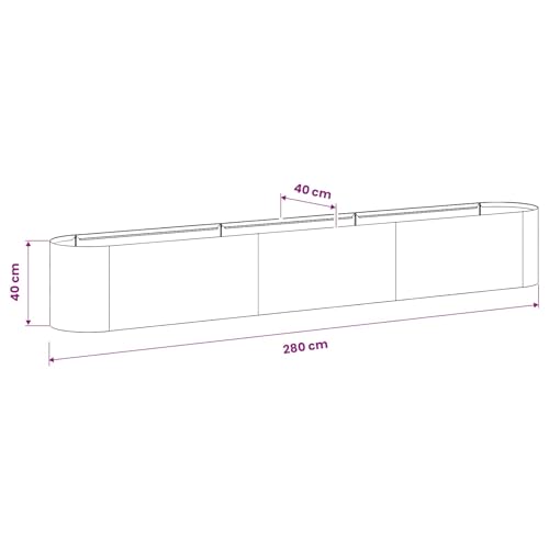 Jardinera elevada de acero con revestimiento de polvo resistente para un diseño exterior premium 8