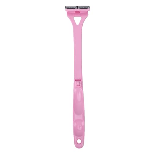 Imagen de TARSHYRY Recortadora de Pelo para la Espalda Afeitado Manual Depiladora Ergonómica de Largo con 8 Cabezales de Corte para Hombres Material ABS Rosa 44 Cm de Longitud