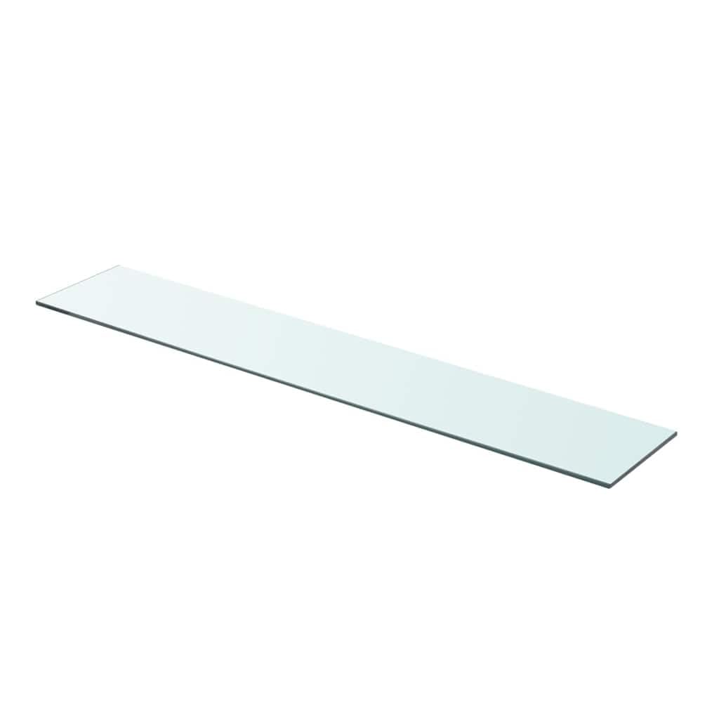 Ripiani in vetro temperato trasparente, 90 x 15 cm, 2 pezzi, pannello da parete moderno, espositore per prodotti, resistente e durevole, con capacità di carico 15 kg