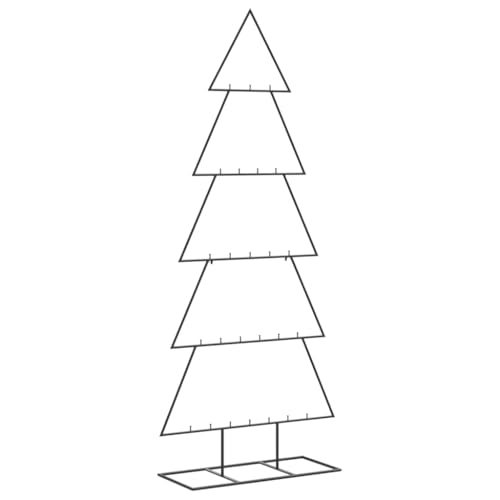 vidaXL Metall-Weihnachtsbaum für Dekorationen Schwarz 150 cm Weihnachtsbaum Metallbaum Tannenbaum Metall Weihnachtsbaum mit Ständer Tannenbaum