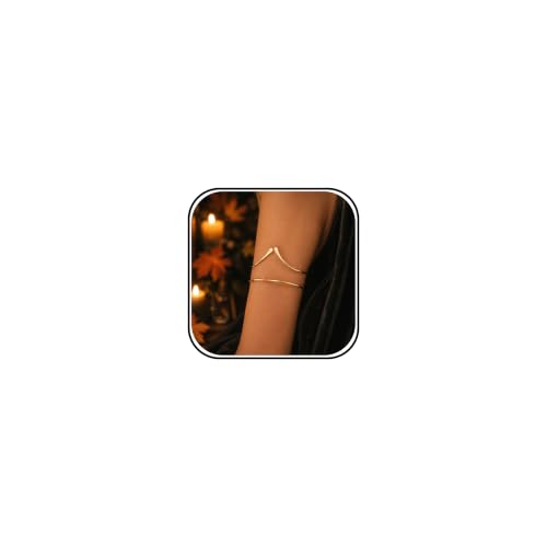 Image of Long tiantian Gold Arm Cuff Upper Arm Armband Greek Goddess Costume Jewelry