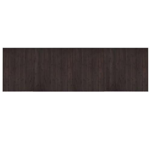 vidaXL Tapis rectangulaire Marron foncé 60x200 cm Bambou, Tapis de Salon, Tapis rectangulaire, Tapis Moderne, Tapis de Chambre à Coucher