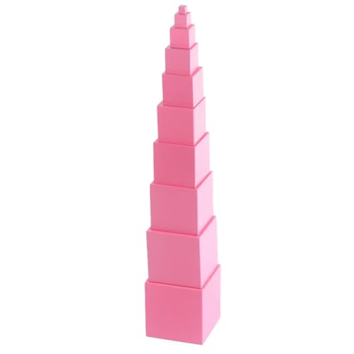 Image of danni Montessori Kids Wood Math Toy Pink Tower Solid Wood Cube 0.7-7CM Early Preschool Educational Toys Christmas Children Day Gifts