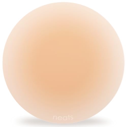 NEATS Grippy Nipple Covers for Women, Reusable Hypoallergenic Silicone Pasties, Non-Adhesive Body-Heat Activated, Invisible No-Show Breast Covers Champagne