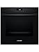 Bosch HBA571BB4 Serie 2 Einbau-Backofen, 60 x 60 cm, 71 Liter Garraum, Pyrolyse-Selbstreinigung, AutoPilot 10 Programme, 3D-Heißluft, LED Touch Control, Schwarz