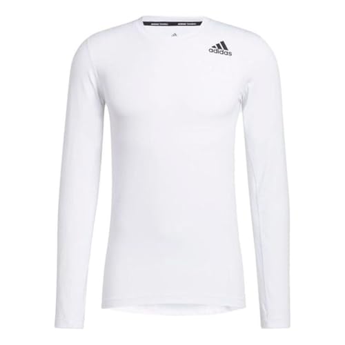 Amazon.com: adidas Mens Techfit Fitted Long Sleeve Tee White 3X