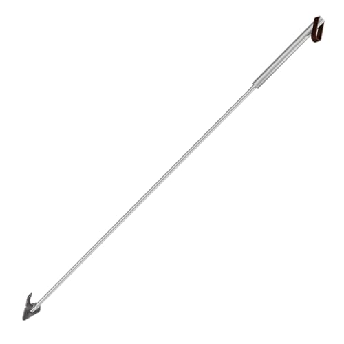 Breeo 40 Fire Pit Poker - Heavy-Duty Stainless Steel Outdoor Campfire Tool - Laser Welded Fireplace Stick with Leather Loop - Durable Camping & Fire Pit Equipment for Log Control & Grilling