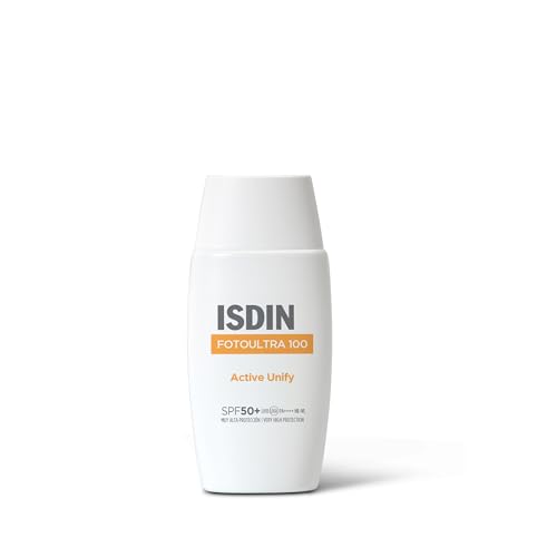 ISDIN Fotoultra 100 Active Unify SPF 50+ (50 ml) | Crème Solaire Visage à Triple Action Dépigmentante | Éclaircit et Unifie le Teint | Usage Quotidien