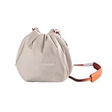 Kompatibel for Fujifilm Canon Sony Nikon Tasche mit Kordelzug, spiegellose Spiegelreflexkamera, Objektiv-Schultertasche(White)