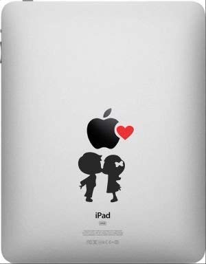 Boy kissing girl heart love cute decal sticker for Apple ipad 2 3 4 tablet