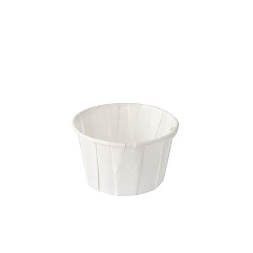Papstar Lot de 250 gobelets à vinaigrette en papier pur ronds 60 ml Ø 5,4 cm – 3,6 cm blanc, vous recevrez 20 paquets de 250 pièces (total 5000 pièces)