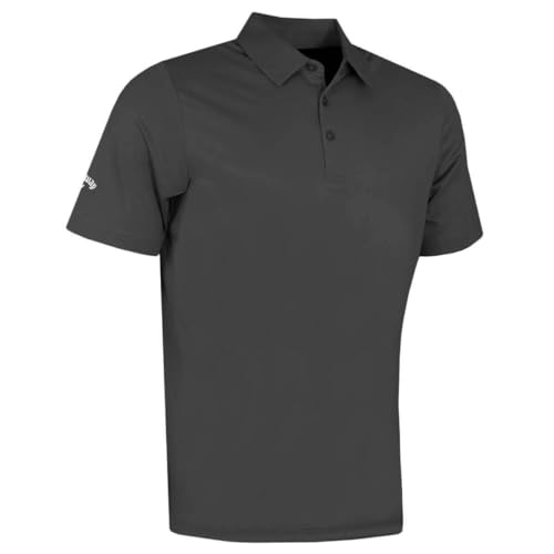 Callaway Apparel Mens Emea Solid Polo Short Sleeve Asphalt XXL EU