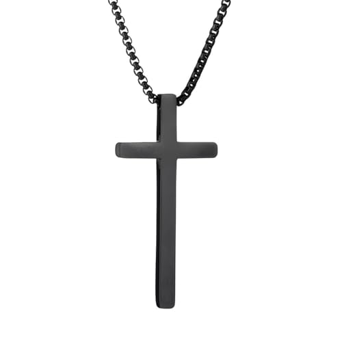 Collier homme croix gothique noire ZENSE ZP0258, cadeau idéal pour homme