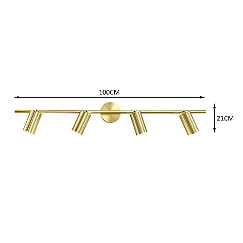 Applique miroir dorée 100cm pour salle de bain et maquillage - 3