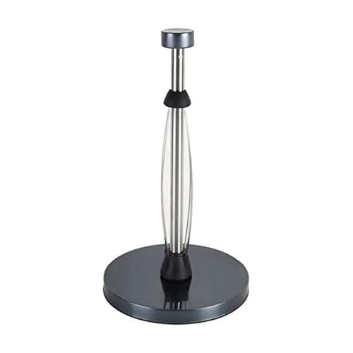 Image of Kamenstein Perfect Tear, Countertop Paper Towel Holder, One Handed Pull, No Unraveling, Weighted Base to Prevent Tipping, Easy to Refill with Most Paper Towel Brands, Gunmetal, 12.75 Inches