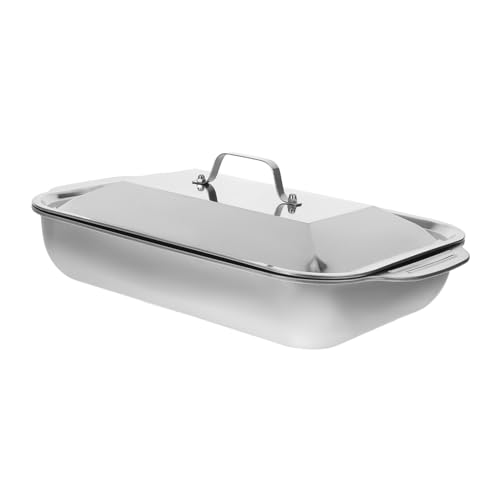 Plat à four rectangulaire acier inoxydable plaque de cuisson pour griller