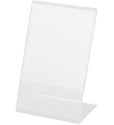 Milltrip Clear Picture Frame, L Shape Clear Acrylic Photo Frame, Desktop Frameless Holder Standin...