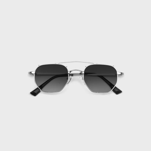 Image of SAM AND MARSHALL JASON Sunglasses I Polarized I 400% UV Protection I Tinted Metal I Hexagon I Sunglass I Unisex