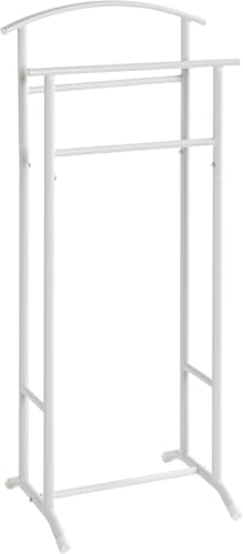 HAKU Valet de chambre Métal blanc Tube d'acier Valet de chambre Acier - Dimensions : L 48 x H 107 x P 36 cm, Style : Moderne