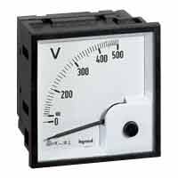 Ampèremètre analogique boîtier 68mm cadran de mesure Legrand 014601 fût carré