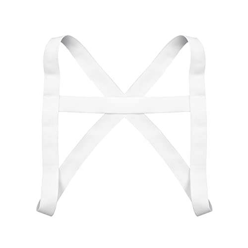 Men's Leather Body Chest Half Harness Belt Adjustable Shoulder Straps Clubwear Costume3