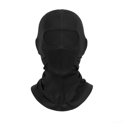 Pasamontañas, 34 x 38 cm, gorra de ciclismo, gorra cálida para esquí, diseño de malla transpirable, alta elasticidad, resistente al viento, protección UV, para hombres y mujeres, equitación al aire