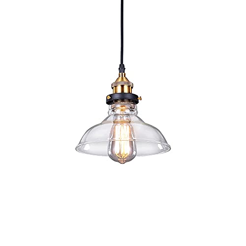 Lustre en verre suspendu et finitions laiton luminaire de prestige salon