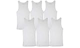 Blu Rock Men's Comfort Tagless Tank Top 6-Pack, 6 White, 2XL