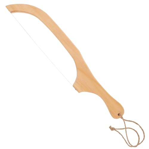 BRIGHTFUFU Homemade Bread Slicer Knife Serrated Edge Reusable Bread Cutting Tool Wood Handle