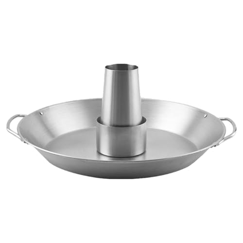 Support à poulet grillé poêle à rôtir démontable ronde en acier inoxydable de cuisson maison - 2