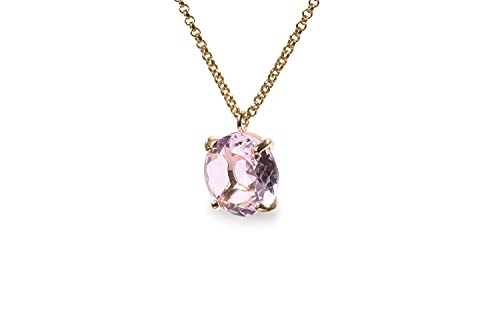 Collier en quartz rose d'exception et or précieux 14k - 6