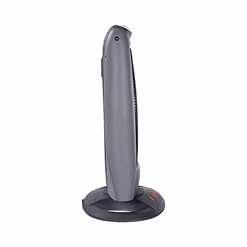 Miniatura 3 de Thinia Home - Estufa Eléctrica Halógena De Bajo Consumo, Movimiento Oscilante, Sensor De Protección Antivuelco, 3 Niveles De Potencia, 1200w, Diseño Portátil, Gris