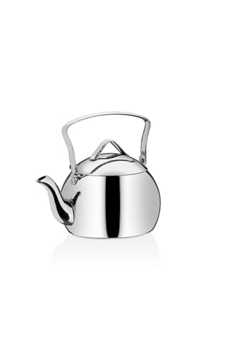Korkmaz Stovetop Kettle - 1 Liter, Silver, Makes Whistling Sound, Stainless Steel
