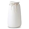 White Ceramic Vase, White Vase for Pampas Grass, Matte Flower Vase Minimalism Style for Table Shelf Home Decor, Vases for Bouquet for Bedroom Living Room Centerpieces, Office Desk