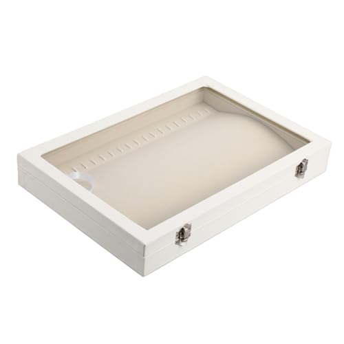 WATIIFUFU Caja Caja De Almacenamiento De Collar Bandeja De Collar Sostenedor Del Collar Para Las Mujeres Organizador De Bandeja De Joyas Joyeros Para Collares De Mujer De Madera