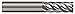 Micro 100 EMH-312-06 Square End Mill, 5/16" Cutter Dia.813" LOC, 6 Fl, 5/16" Shank Dia, 2-1/2" OAL, Uncoated