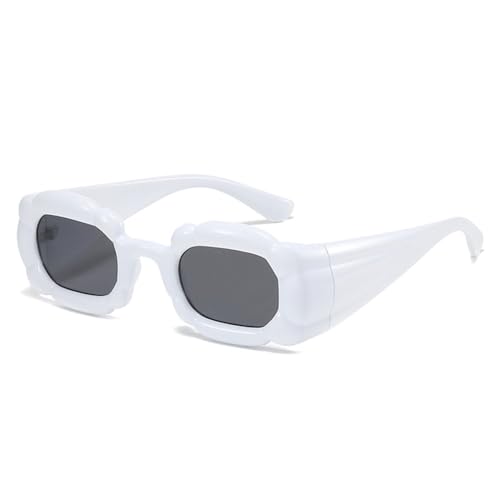 Lunettes de soleil vintage dégradé à jambes larges au design géométrique