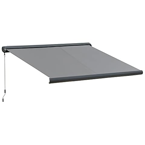 Outsunny 3.5x3m Electric Awning with LED Cover
