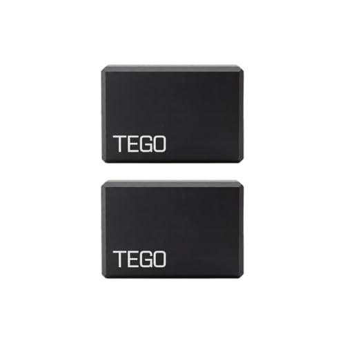 Image of TEGO Boost Yoga Block - Firm EVA - 3x6x9 Inches - Black Green - Accessory for Yoga and Pilates