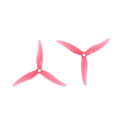 Hélice 3 pales 51477 en polycarbonate rose pour la propulsion stable de votre drone UAV 4 pièces