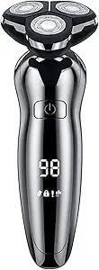 Electric Razor for Men Dry Wet Waterproof Rotary Facial Shaver Portable Face Shaver Cordless Travel USB Rechargeable with