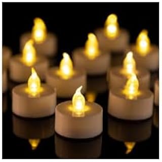 LED Tea Lights Candles- 24Pack Flameless Candles Realistic and Bright Flickering Long Lasting 200Hours for Holiday Celebration,Party, Home Decoration WarmYellow,Battery Operated