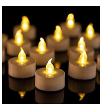 PUNPUBA LED Tea Lights Candles- 24Pack Flameless Candles Realistic and Bright Flickering Long Lasting 200Hours for Holiday Celebration,Party, Home Decoration WarmYellow,Battery Operated