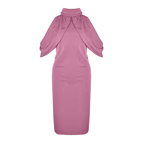 Robe de couleur unie design simple et fluide pour cérémonie