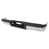 Silscvtt Chrome Rear Step Bumper Assembly Replacement for 2006-2008 F-150 FO1103136 without Parking Aid Sensor Holes