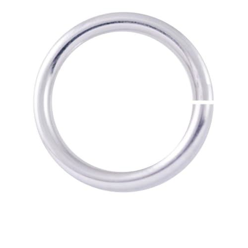 50pcs Adabele Real 925 Sterling Silver Open Jump Rings 6mm (0.24 inch) O Ring Connector (Strong 1mm/18 Gauge)